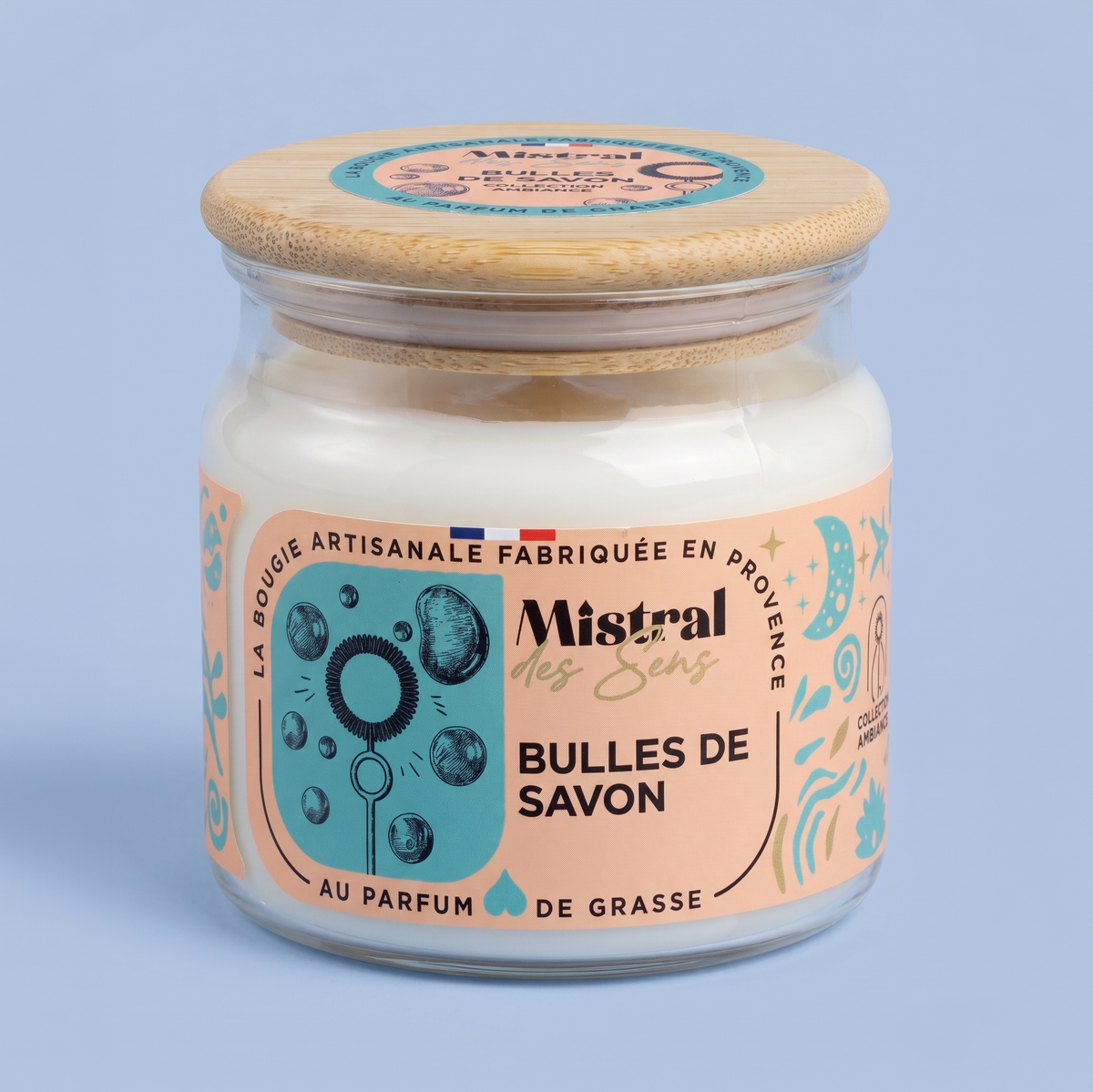 Bougie artisanale Senteur Bulles de savon