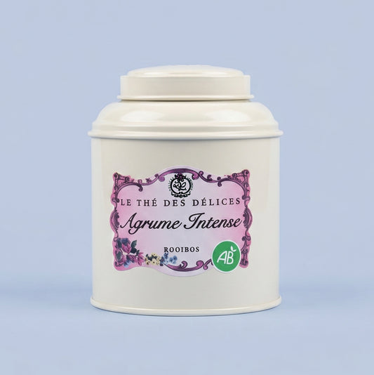 boite de thé mon Agrume intense, thé rooibos, delices lamarque