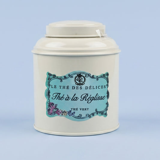 Thé à la Réglisse – Thé Vert, Pétales de Carthame – boîte 100g