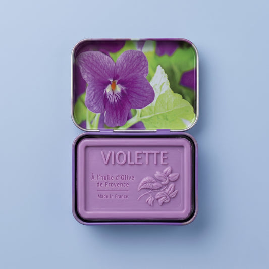 Savon à la Violette en boîte Métallique