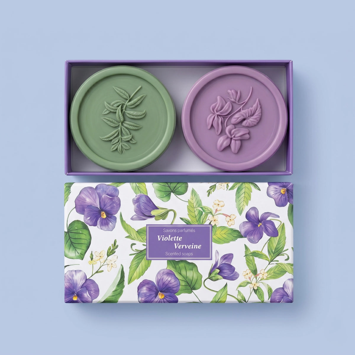Duo de Savons Parfumés Violette et Verveine 2x100g
