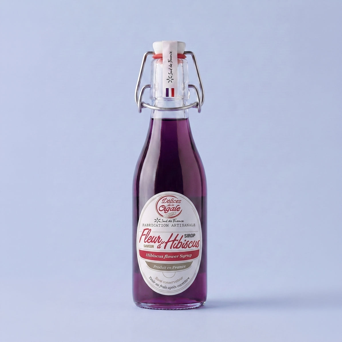 Sirop à la Fleur d'Hibiscus Artisanal - Délices de la Cigale - 25 cl