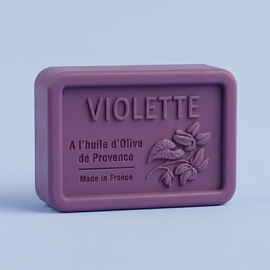 Savon solide artisanal à la violette de Provence