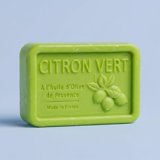 Savon solide artisanal citron vert et huile d'olive de Provence