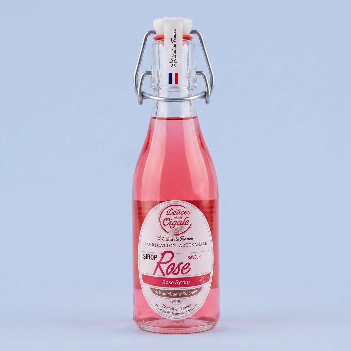 Sirop de Rose Artisanal de Provence - Délices de la Cigale (25 cl)