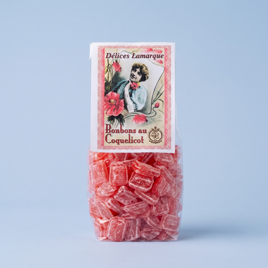 Bonbons acidulés au coquelicot - confiserie Artisanale - Délices Lamarque