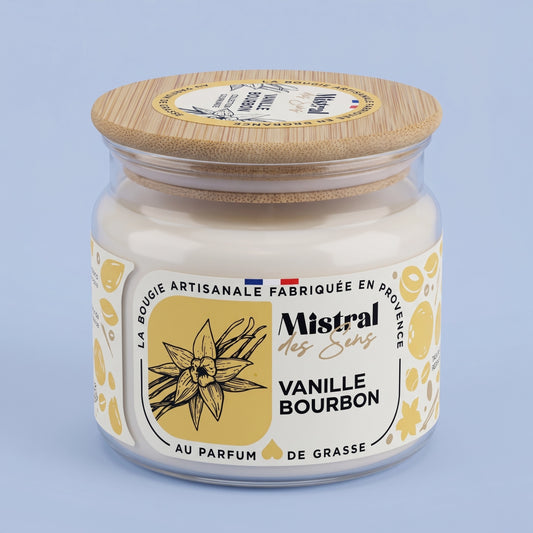 Bougie artisanale parfum de vanille bourbon