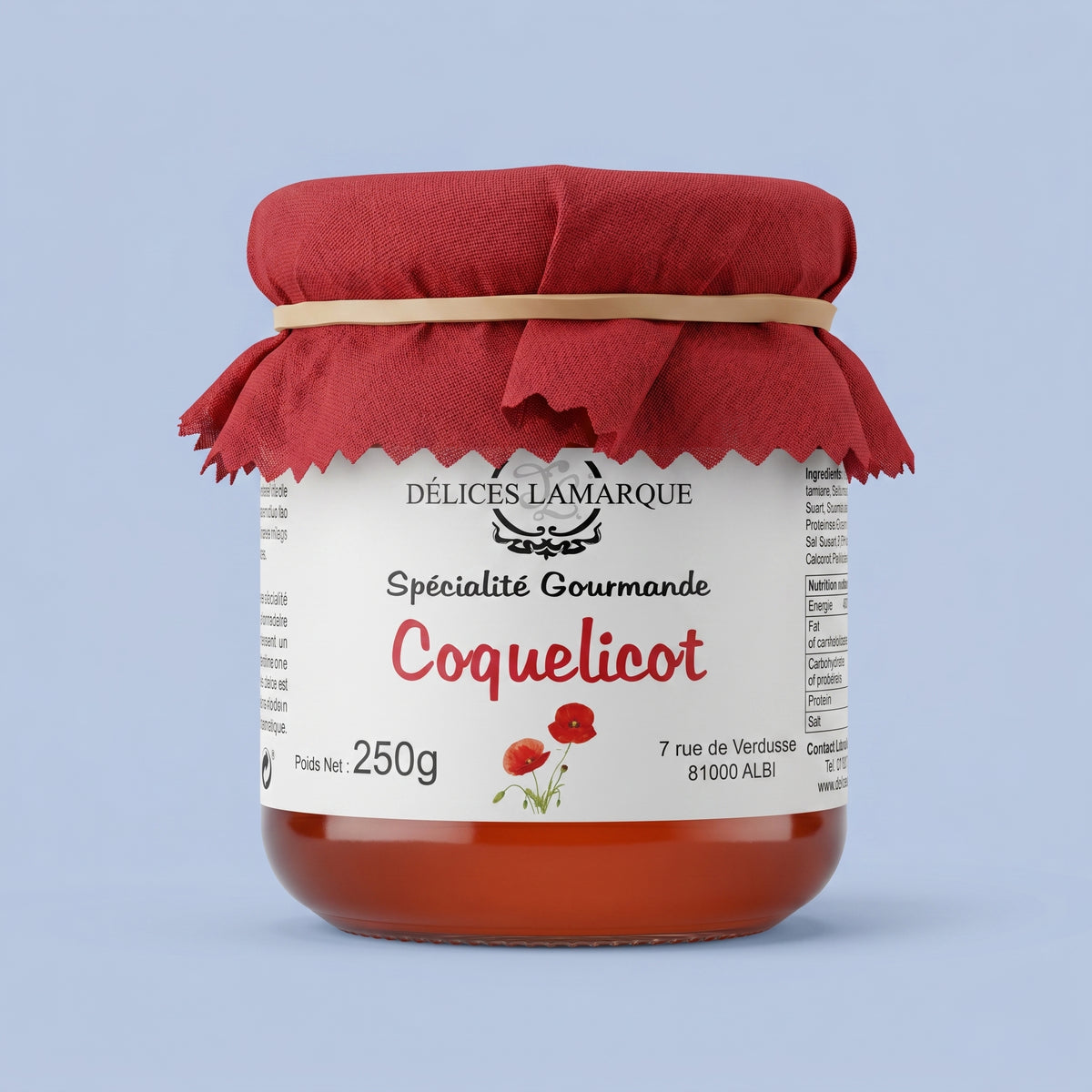 Spécialité au coquelicot artisanale Délices Lamarque
