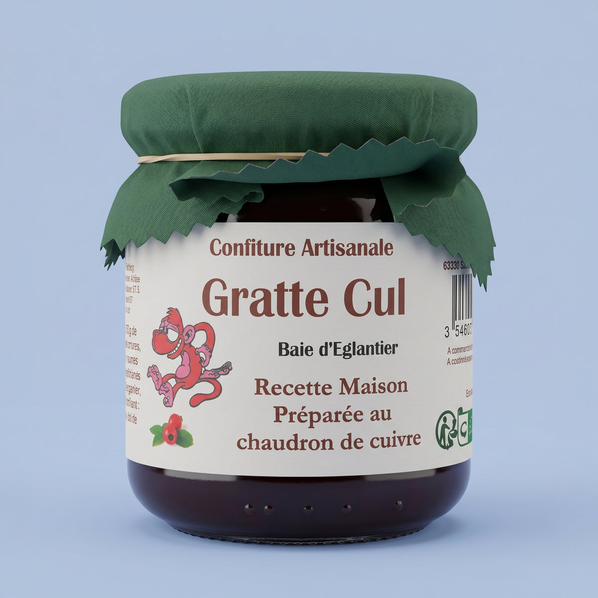 Confiture artisanale Gratte-Cul baie d'Églantier