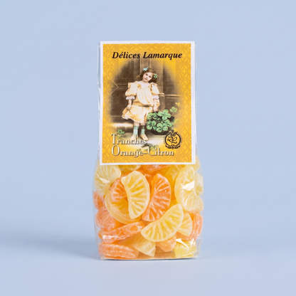 Tranches Orange-citron - Bonbons aux agrumes - Délices Lamarque