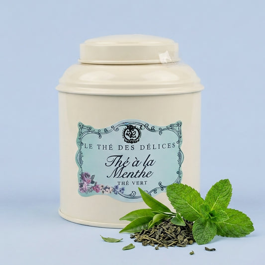 boite de thé vert à la menthe, delices lamarque
