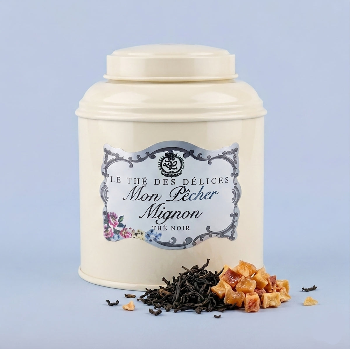 boite de thé mon pecher mignon, thé noir,  delices lamarque