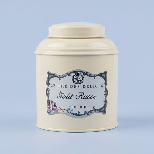 Thé noir goût russe – mélange bergamote et agrumes – boîte 100g