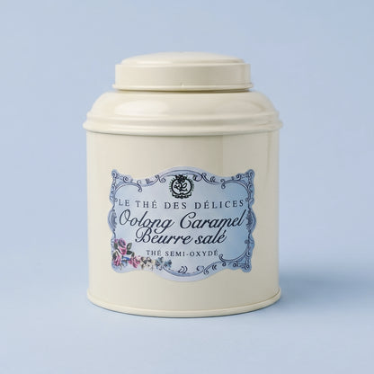 boite de thé oolong caramel,  delices lamarque