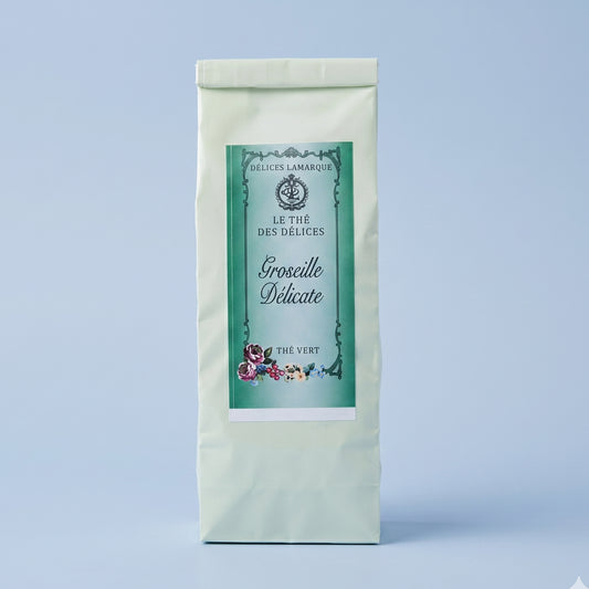 Thé vert  Groseille Délicate - Thé vert aux fruits rouges et groseilles - sachet 100g
