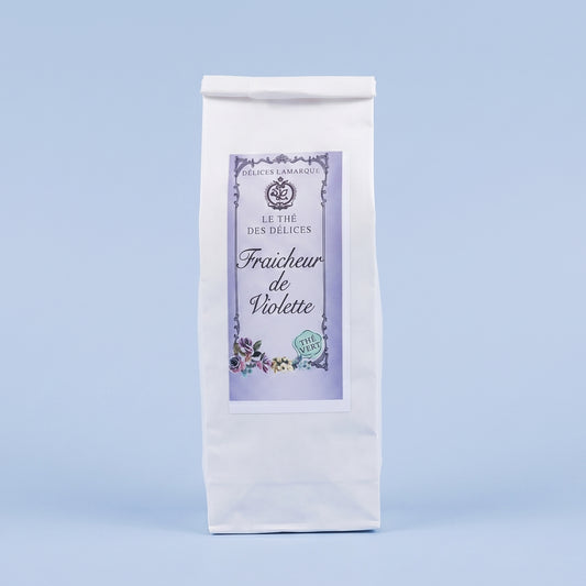 Fraîcheur de Violette – Thé Vert, Pétales de Violette – Sachet 100g