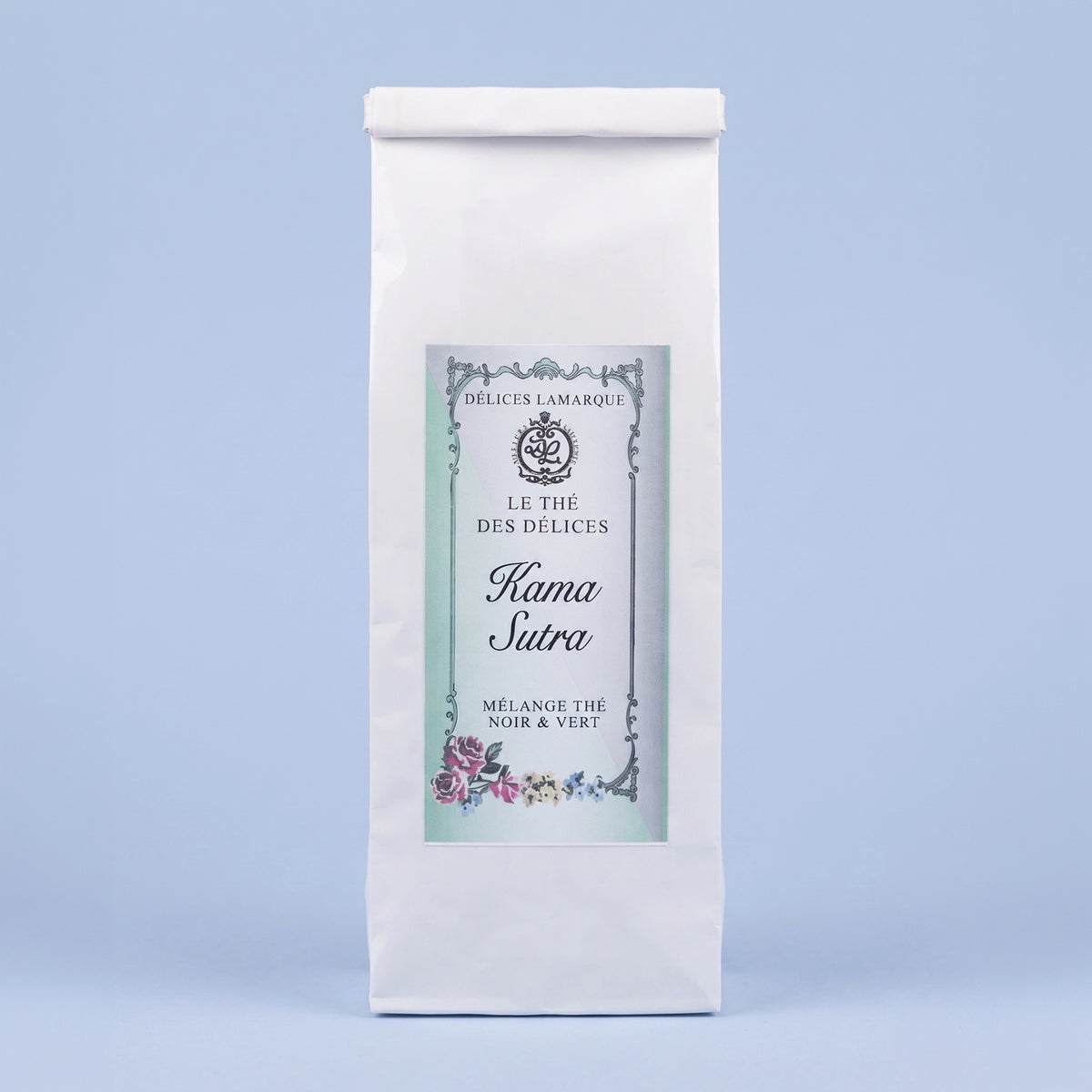 The kama sutra – mélange thé noir et vert aux épices et fleurs – sachet 100g