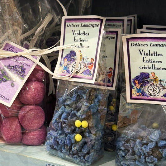 Violettes cristallisées - Fleurs comestibles pour pâtisserie | Délices Lamarque